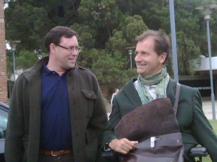 17th May 2010 - Rob & David on campus at Sydney University to pitch "Walk On" which became Neuromoves